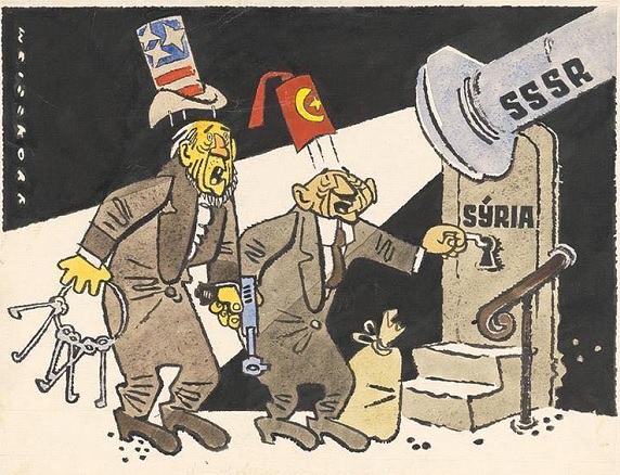 بالصورة... كاريكاتير عمره 57 عاماً يشرح الأزمة السورية