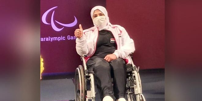لاعبة منتخب سورية للرياضات الخاصة فاطمة الحسن سادسة بالقوة البدنية في دورة بارالمبيك طوكيو
