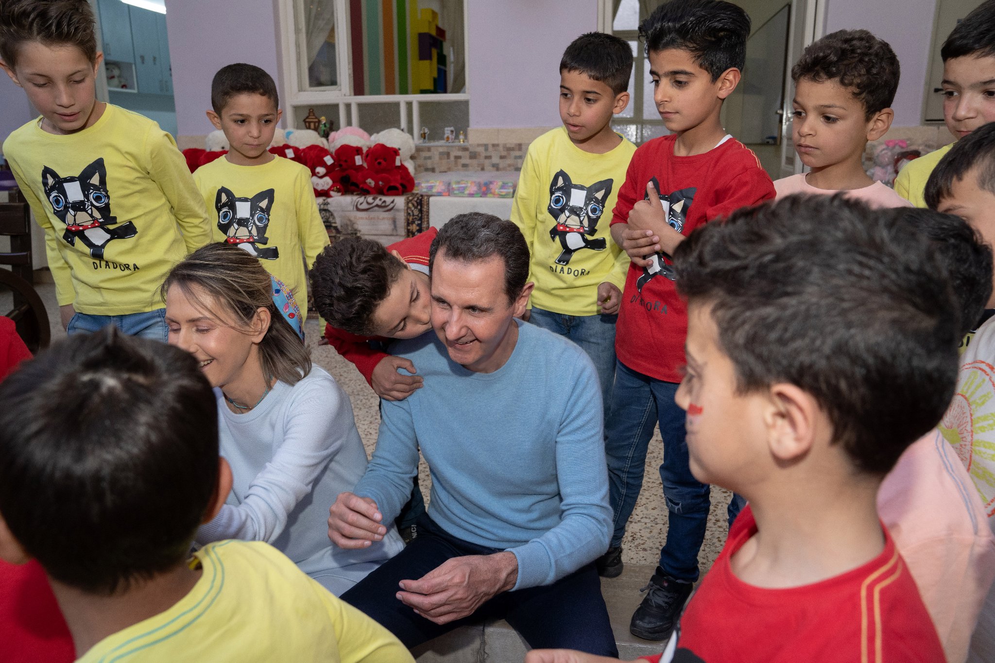 السيد الرئيس بشار الأسد والسيدة أسماء الأسد يزوران دار الأمان للأيتام بدمشق
