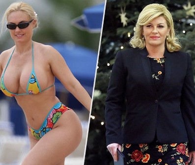 بالصور المثيرة.. رئيسة كرواتيا عندما تتخلى عن ملابسها الرسمية وترتدي المايوه