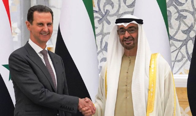 الرئيس الأسد لـ ابن زايد: نقدر الدور الذي تقوم به الإمارات من أجل لمّ الشمل وتحسين العلاقات العربية