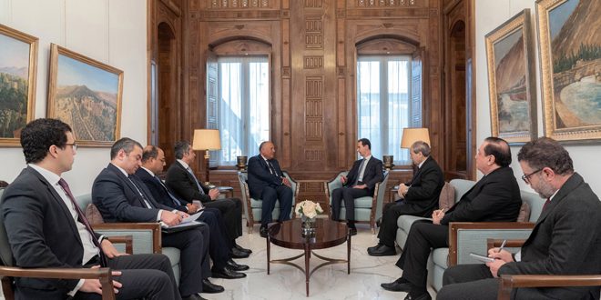 الرئيس الأسد يستقبل وزير الخارجية المصري سامح شكري
