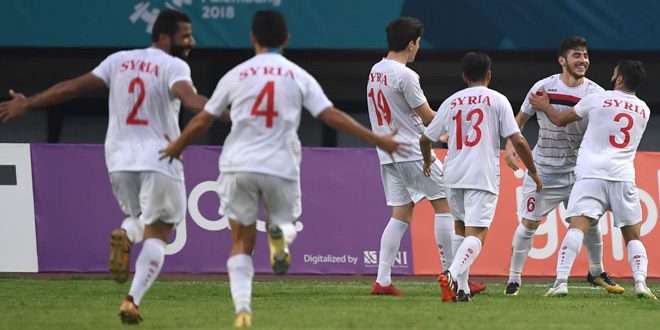 منتخب سورية الأولمبي لكرة القدم يبلغ الدور ربع نهائي في دورة الألعاب الآسيوية