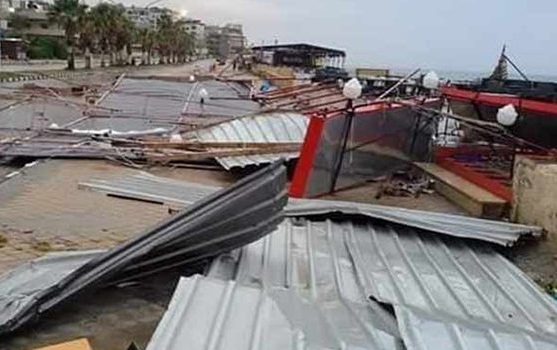 خسائر بشرية ومادية بسبب العاصفة المطرية والهوائية التي ضربت الحوض الشرقي للمتوسط
