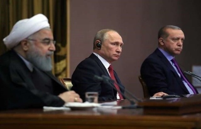 بوتين يبحث مع روحاني وإردوغان تسوية مستدامة للوضع في سورية