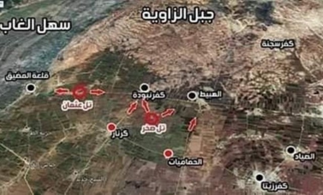 الجيش السوري يطرق البوابة الحدودية لريف إدلب الجنوبي