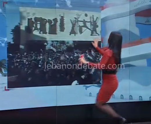 فيديو..مذيعة لبنانية تفقد الوعي على الهواء مباشرةً