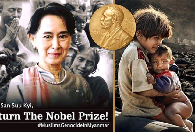 مئات الألاف حول العالم يطالبون بسحب جائزة نوبل من زعيمة ميانمار