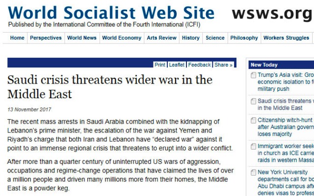 موقع أمريكي: الأزمة السعودية سينجم عنها حرب واسعة النطاق في الشرق الأوسط