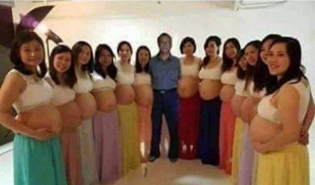 متزوج من 13 امرأة وجميعهم حامل فى نفس الشهر!