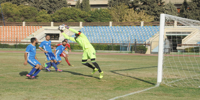 تشرين يحافظ على صدارة المجموعة الثانية في الدوري التصنيفي بكرة القدم