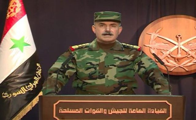 القيادة العامة للجيش تعلن عودة الأمن والأمان إلى مدينة حلب بعد تحريرها من الإرهاب والإرهابيين