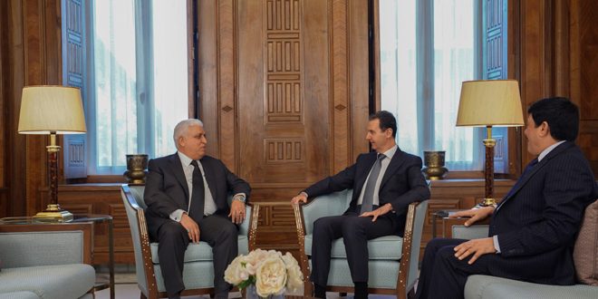 الرئيس الأسد يتلقى رسالة من رئيس الوزراء العراقي تقدّم فيها بخالص التعازي بضحايا الزلزال