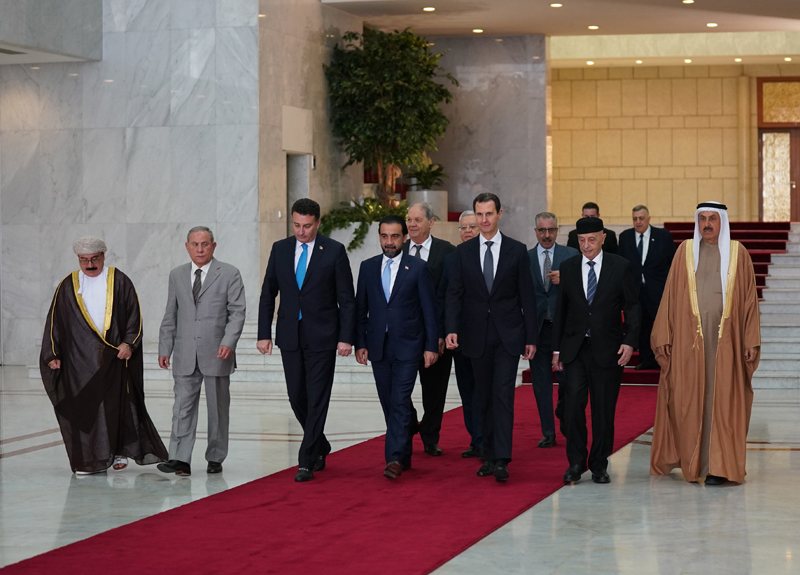 الرئيس الأسد يلتقي في اجتماعين متتاليين رؤساء البرلمانات وأعضاء الوفود البرلمانية العربية