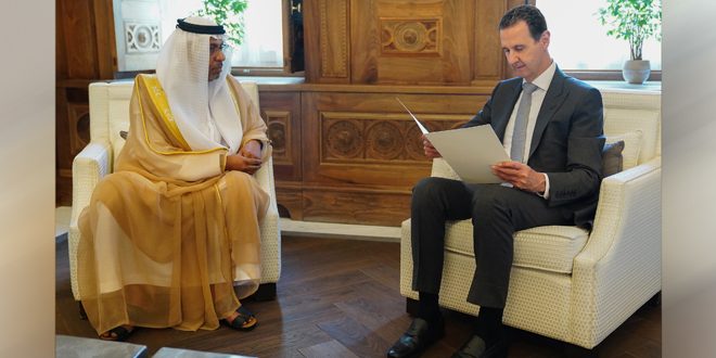 الرئيس الأسد يتلقى دعوة من الشيخ محمد بن زايد لحضور مؤتمر الأطراف للمناخ