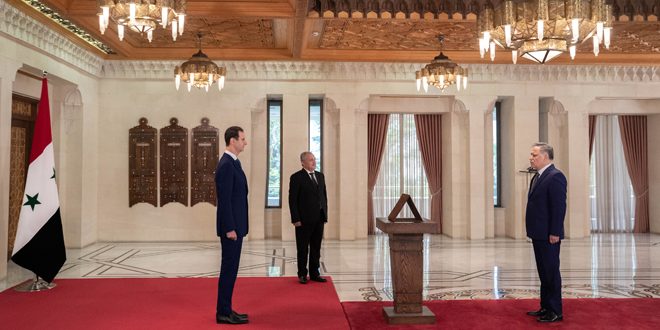 أمام الرئيس الأسد.. مارديني يؤدي اليمين الدستورية وزيراً للتربية