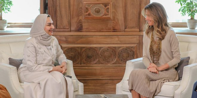السيدة الأولى أسماء الأسد تلتقي مع السيدة مريم بنت عيسى الزدجالي عضو مجلس الدولة العُماني