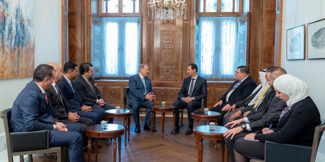 الرئيس الأسد لوفد برلماني أردني: العلاقات بين الدول يجب أن يكون محركها على الدوام تحقيق مصالح الشعوب وتطلعاتها