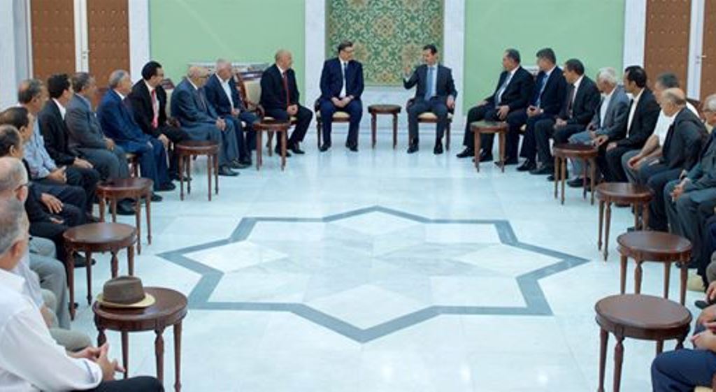 الرئيس الأسد يستقبل وفداً من الاتحاد العام التونسي للشغل برئاسة بوعلي المباركي الأمين العام المساعد للاتحاد
