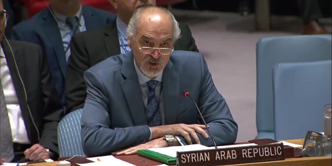 الجعفري: دول دائمة العضوية في مجلس الأمن تواصل إساءة استخدام آليات الأمم المتحدة لتسييس الوضع الإنساني في سورية