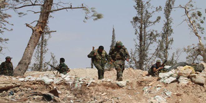 الجيش يقضي على آخر تجمعات إرهابيي "جبهة النصرة" في تل المقتول الشرقي بريف دمشق