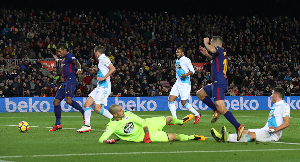 فيديو: أهداف مباراة برشلونة وديبورتيفو لاكورونا في الدوري الإسباني 4-0