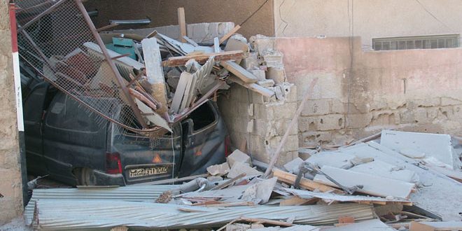 المجموعات الإرهابية المسلحة تعتدي بالقذائف على أحياء سكنية في درعا
