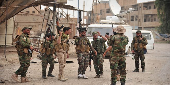 الجيش يستعيد السيطرة على بلدة القورية على محور الميادين البوكمال وعلى السلسلة الشرقية لتلة بردعيا الاستراتيجية بريف دمشق