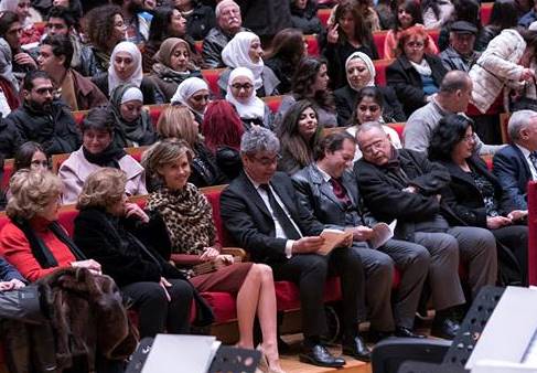 السيدة أسماء الأسد تشارك الفرقة السيمفونية الوطنية السورية احتفالها باليوبيل الفضي على تأسيسها