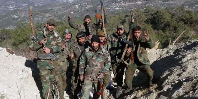 وحدات من الجيش تتصدى لهجوم تنظيم "جبهة النصرة" على نقاط عسكرية بريف اللاذقية الشمالي وتقضي على 13 من إرهابييه