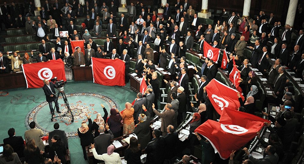 فيديو: تمزيق علم إسرائيل أثناء جلسة عامة في البرلمان التونسي