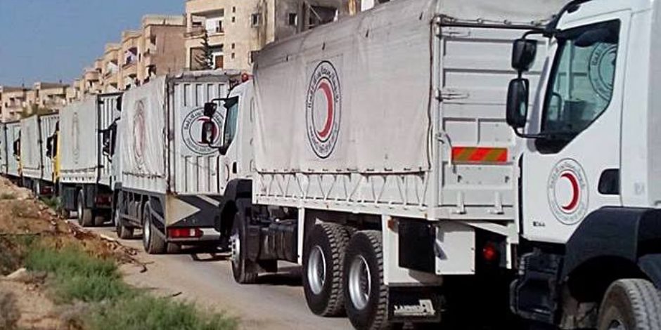 الزعتري: قافلة مساعدات إنسانية ثانية تدخل الغوطة الخميس المقبل