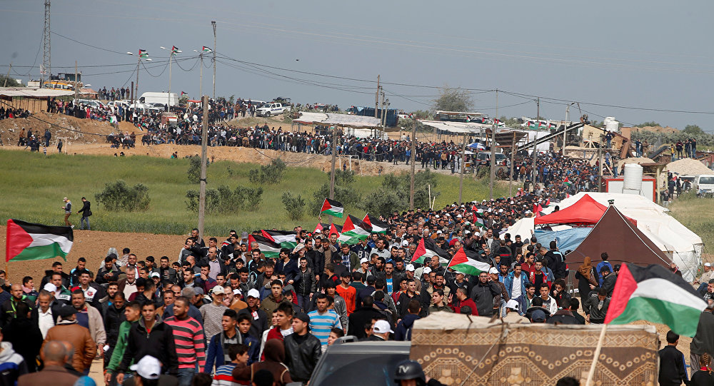 الصحة الفلسطينية: 35 مصابا حصيلة اليوم الثاني من مظاهرات "يوم الأرض"