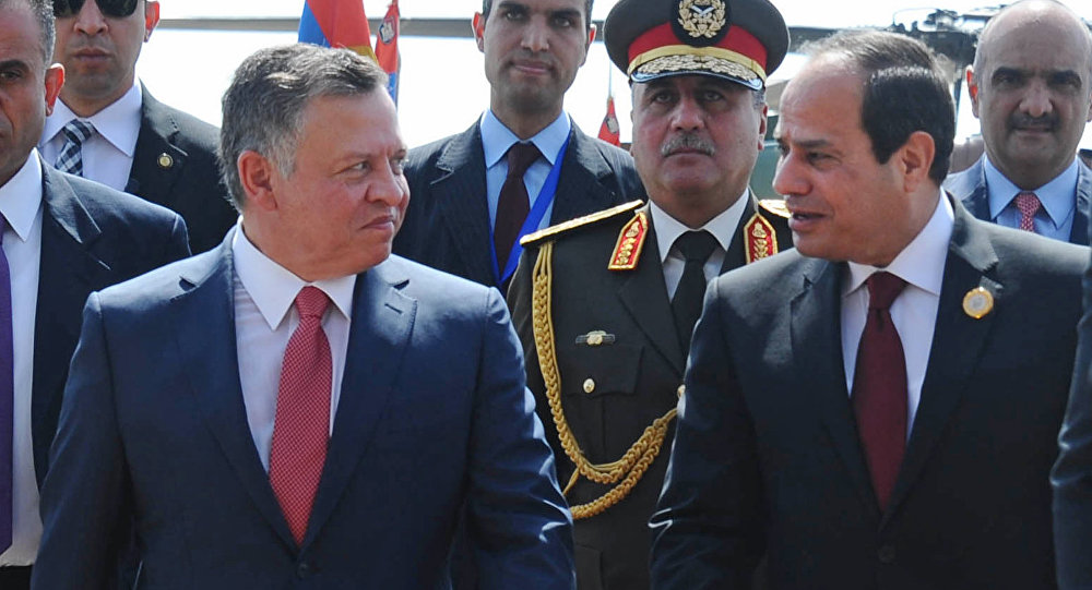 العاهل الأردني والرئيس المصري يبحثان تطورات الساحة الفلسطينية