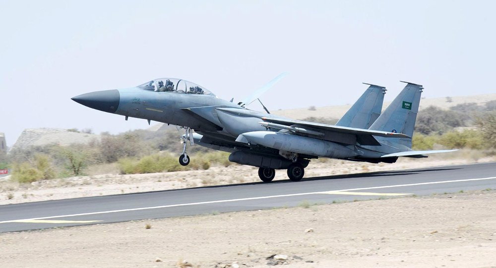 سقوط طائرة حربية سعودية في منطقة عسير جنوبي السعودية