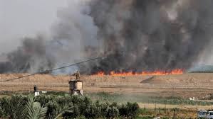 اندلاع حريق ضخم في أكبر مستوطنة على حدود غزة