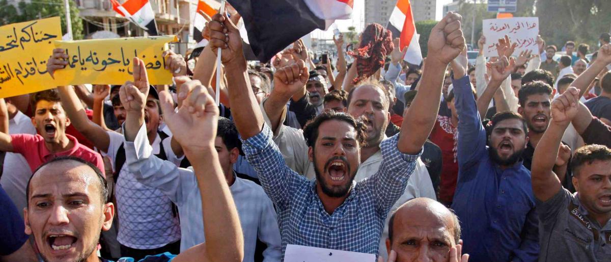 تظاهرات جديدة في البصرة تتحول إلى اعتصام