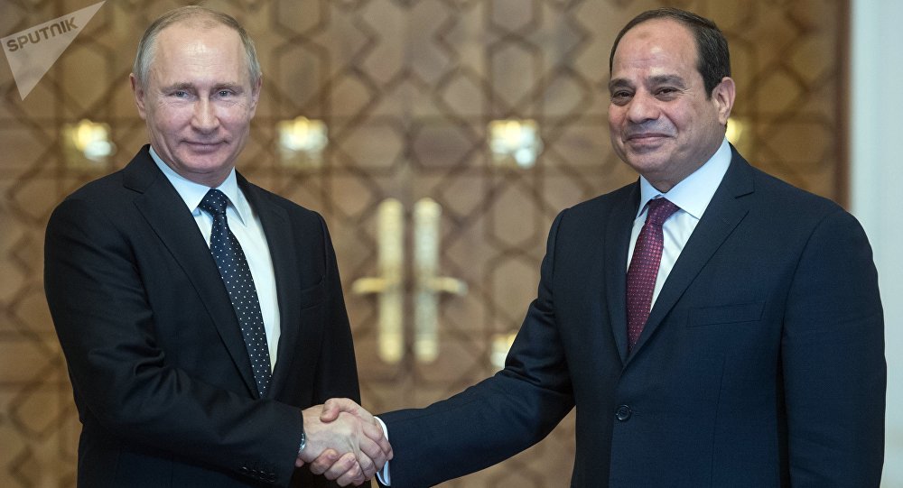 بوتين يصل إلى مصر (فيديو)