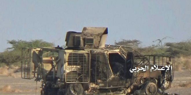 الجيش اليمني يدمر آليات عسكرية للعدوان السعودي بالساحل الغربي