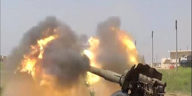 الجيش يدمر آليات ومرابض صواريخ للإرهابيين في ريف حماة الشمالي
