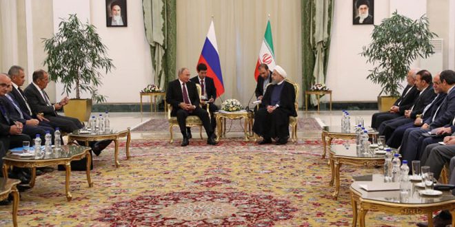 روحاني: التعاون الإيراني الروسي في مسار مكافحة الإرهاب يخدم شعوب العالم