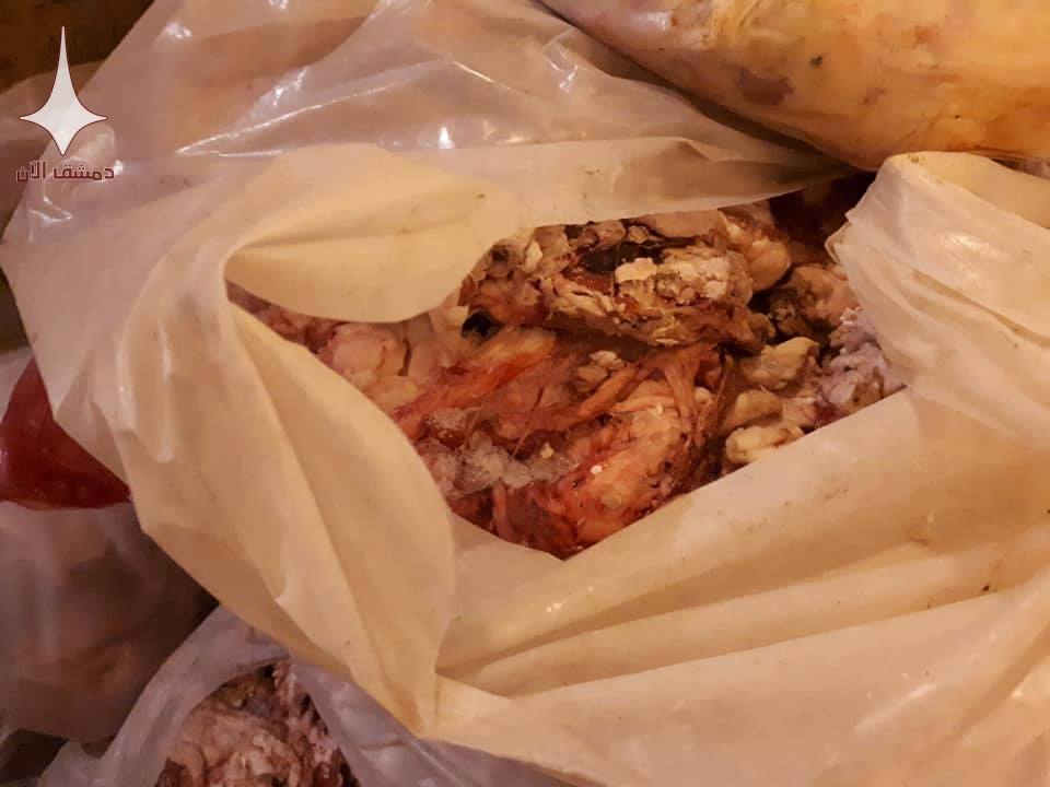 مواد غذائية منتهية الصلاحية لتجار في مركز تبريد ألبان دمشق