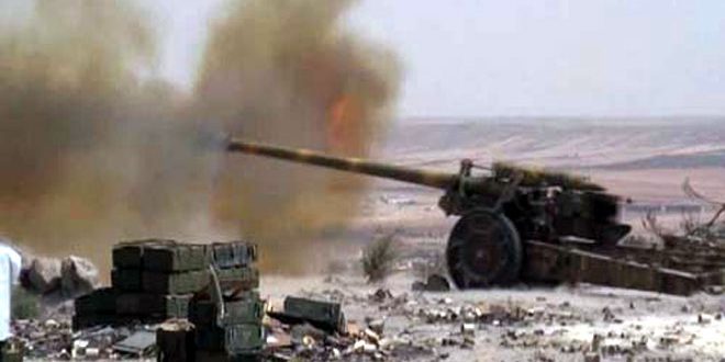 الجيش يدمر منصات إطلاق صواريخ للإرهابيين ويقضي على أعداد منهم بريف حماة الشمالي