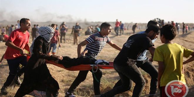 3 شهداء وعشرات الإصابات جراء قمع الاحتلال لمسيرات العودة وكسر الحصار في قطاع غزة