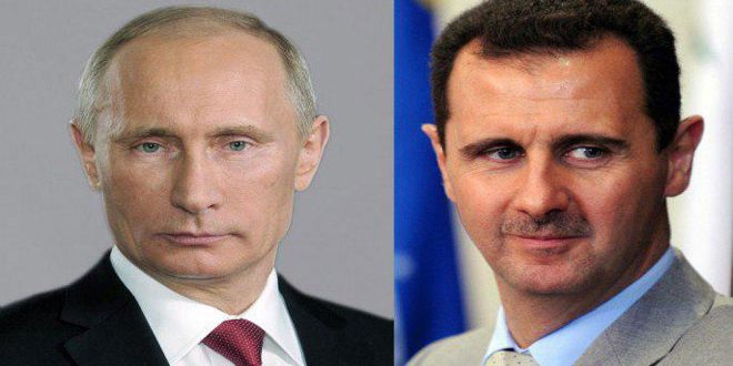 الرئيس الأسد يرسل برقية تعزية للرئيس بوتين باستشهاد العسكريين الروس في حادث سقوط الطائرة