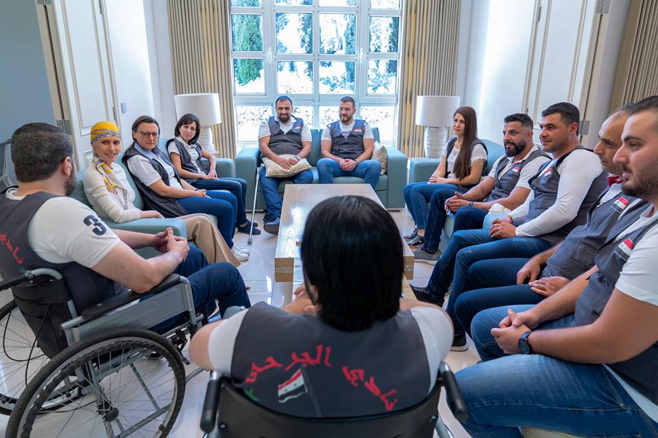 السيدة أسماء الأسد تلتقي رئيس وأعضاء جمعية نادي جرحى الجيش العربي السوري