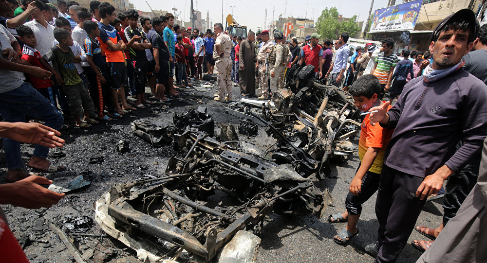 حصيلة الاعتداء الإرهابي في سوق القيارة شمالي بغداد