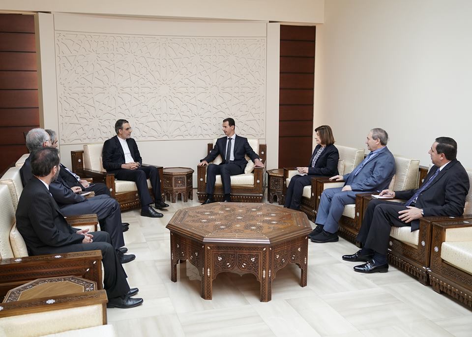 الرئيس الأسد يبحث مع جابري أنصاري المراحل التي تحققت بمكافحة الإرهاب في سورية وجهود تحقيق تقدم على المسار السياسي