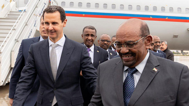 الرئيس الأسد يستقبل الرئيس السوداني ويعقد معه جلسة محادثات تناولت تطورات الأوضاع في سورية والمنطقة