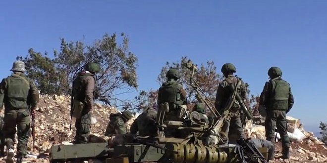 الجيش ينفذ عمليات دقيقة على مواقع الإرهابيين في ريف حماة ويكبدهم خسائر بالأفراد والعتاد
